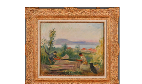 Charles CAMOIN (1879-1965).  Scieurs d'eucalyptus, vers 1922.  Huile sur toile.  Signé en bas à droite.  38 x 46 cm.