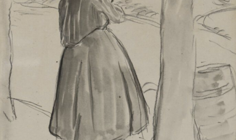 Camille Pissaro (1830-1903) Paysanne de dos, vers 1875